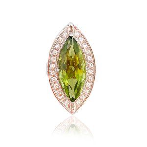 Peridot Marquise cut Women's Cocktail Diamond Ring
